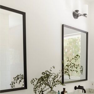 2-Light Etched Glass Modern Bath Vanity Light Sconce Matte Black